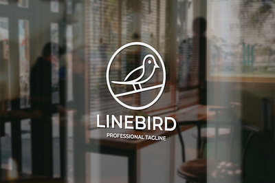 Line Bird Logo abstract animal apparel bird brand business clothing company corporate design graphic icon identity line logo minimalist modern nature outline professional