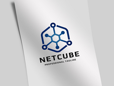 Net Cube Logo abstract agency box brand branding business colorful cube data development entertainment firm group hexa hexagon identity media network professional share