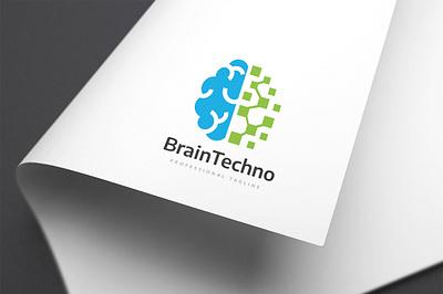 Brain Technology Logo ai brain brainstorm brand business cortex creation creative creator data development engineer flash idea identity intelligence intelligent knowledge media mind