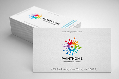 Paint Home Logo architecture art artistic blue brush build building colorful creative designs solution green home home design interior house house art house design house paint house painting solution media