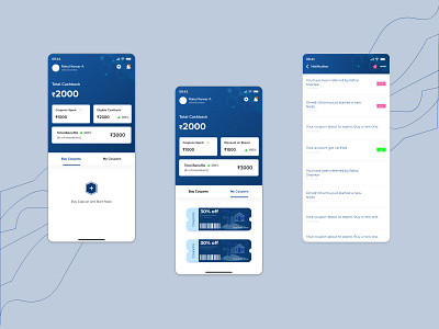 Node mockup adobe xd adobexd app design app designer branding cashback coupon coupons design figma figmadesign mobile app design mobile ui notification notifications refer referral referrals ux wallet ui