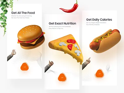 Food Onboarding 3d food 3d illustration app app design card delivery app food food and drink food app food illustration freebie grocery app illustration interaction mobile app onboarding onboarding screen ui ui design ui ux