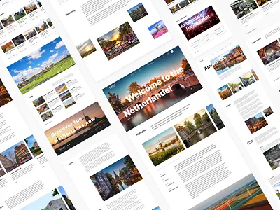 Eu travel - Netherlands clean landing page minimalist netherlands travel trip ui ux website