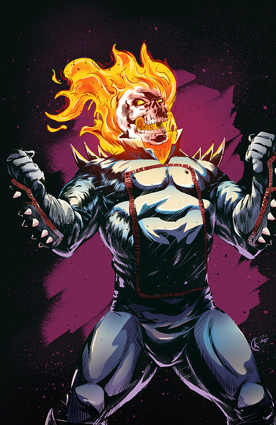 Ghost Rider comicart comics flamingskull ghostrider marvel marvelcomics rider skull art