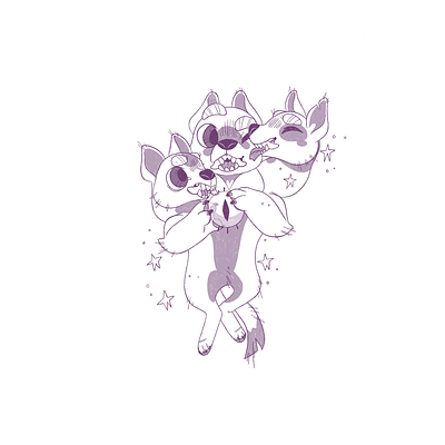 Cerberus animal cerberus creaturedesign design drawing illustration procreate tattoo tattoodesign