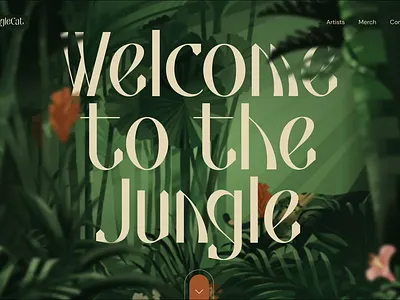JungleCat landing page animation animation illustration motion graphics ui ui design uxui web website