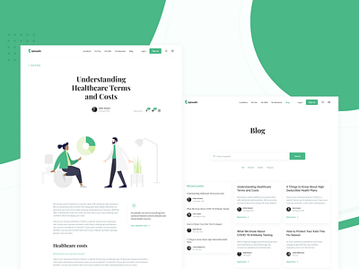Uphealth blog post page article blog blog post daily ui health healthcare illustration landing page ui user interface ux web design website