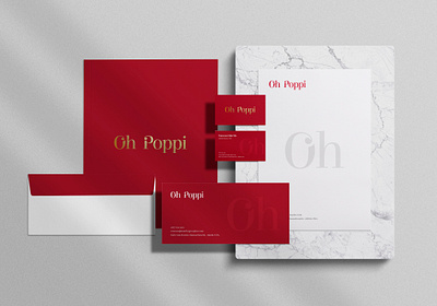 Oh Poppi - Brand Communication Design brand identity branding design agency fashion brand logo presentation logotype luxury brand minimalist logo print design printing visual design wordmark