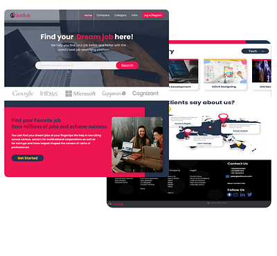 Job Portal Home page design typography ui uidesign uiux user interface ux ux design