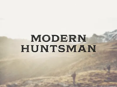 Modern Huntsman Wordmark branding design illustration logo modern huntsman texture typography wordmark