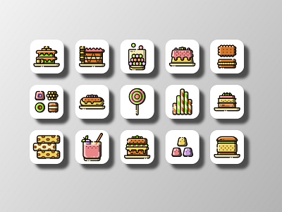 Dessert 02 (Filled Outline) app design desserts doodle filled outline flat flat design flaticon food icon icon bundle icon pack icon set iconfinder iconography illustrator outline shutterstock ui vector