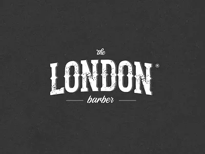 N.43 - The London Barber barber barbershop black branding hardcore identity logo premium street typography