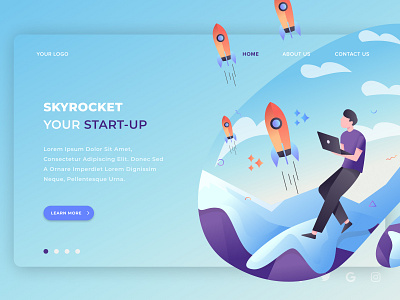 Start-up Page Design Concept app branding design designer icon illustration interface landing page layout typography ui uidesign ux vector web webdesign webpage website