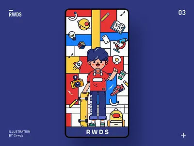 Rwds branding illustration ps vector