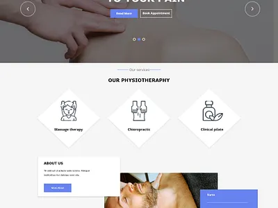 Physiotheraphy landing page branding design minimal ui ui website template ux web website