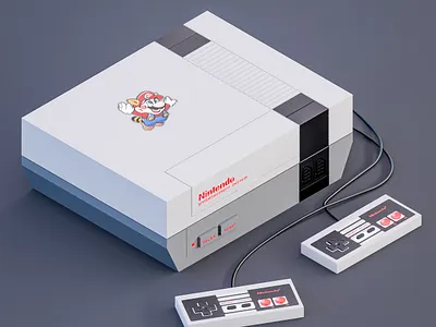 Nintendo Entertainment System_NES 3d art
