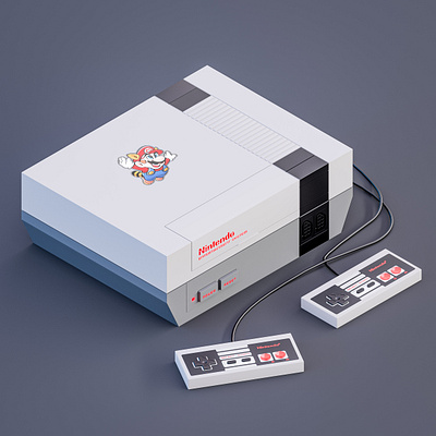 Nintendo Entertainment System_NES 3d art
