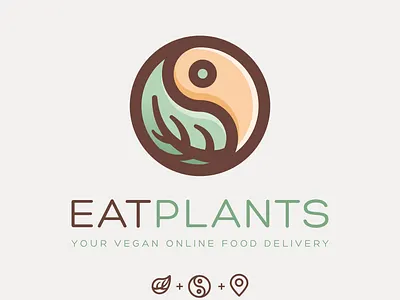 EatPlants - Branding and visual identity brand branding design flat identity logo minimal typography vector