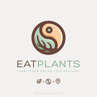 EatPlants - Branding and visual identity brand branding design flat identity logo minimal typography vector