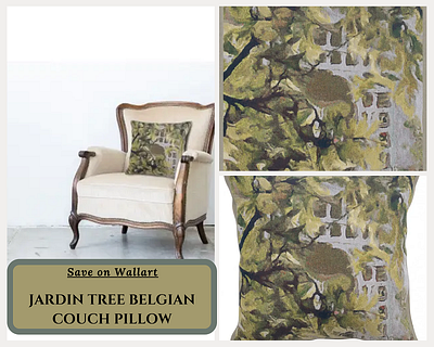 JARDIN TREE BELGIAN COUCH PILLOW couch cushion home decor tapestry tapestry cushion tapestry throw wall art