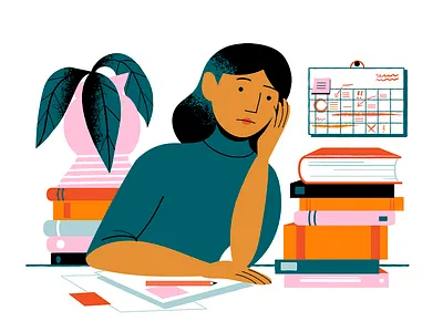 Why not permanent jobs? / FUURT character digital illustration finland illustration jobs researchers teachers university