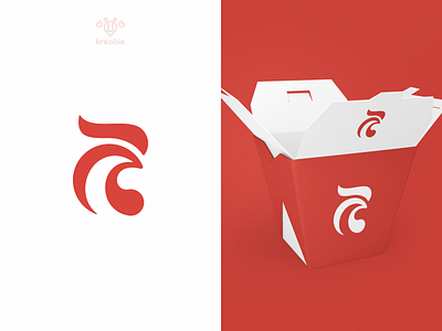 ROOSTER chicken cool design food line logo minimalist modern monogram rooster simple strong