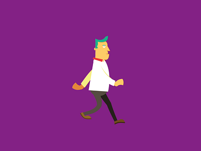 Walk Cycle animation design illustration