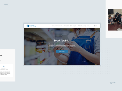 scanbuy website blue and white branding homepage innerpages logo responsive design ux ui