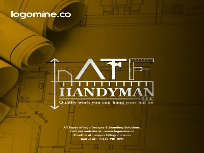 Handyman logo architecture logo artist banner branding business logo company logo construction logo creative design graphic design graphic design handyman logo illustration illustrator logo logo design logomaker logomine minimal packaging