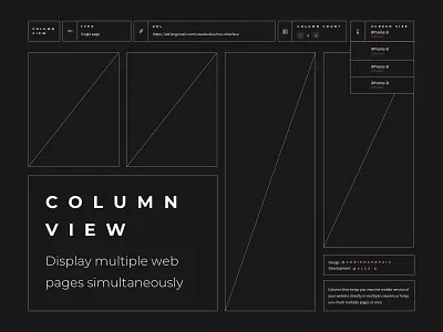 Column View — Display multiple web pages simultaneously column columnview display mobile responsive sideproject testing ui