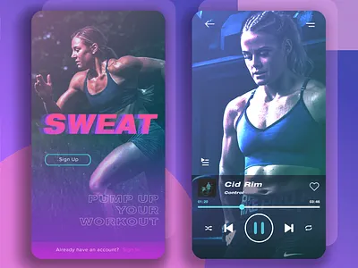 SWEAT app app branding design graphicdesign icon logo typography ui ux web