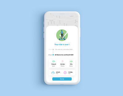 Scooter app - Design flat scooter ui design uiux