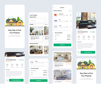 Real Estate - Mobile App Design appartment booking apps building clean app crm dashboard food app home rental hotel house minimal mobile app mobile uiux real estate real estate agency real estate agent rent rental social app uiux