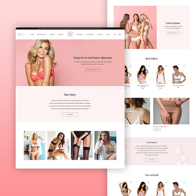 Lingerie Forever London design e commerce design e commerce shop e commerce website online store shopify shopify store web website website design