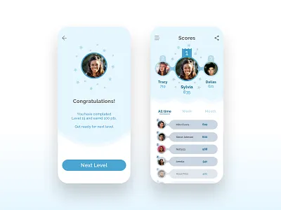 Leaderboard app blue colors dailyui design game game design leaderboard leaderboards ui ui design