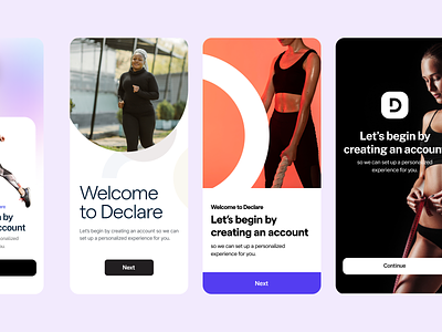 onboarding app clean flat health layout onboarding ui ux walktrought welcome