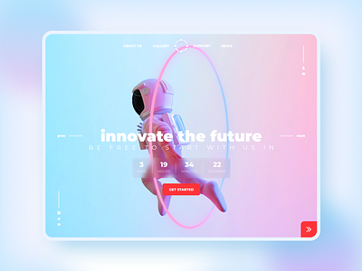 Space startup banner design dribbble illustration instagram shot space startup ui ux design web