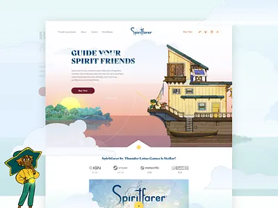 Spiritfarer concept video game web design