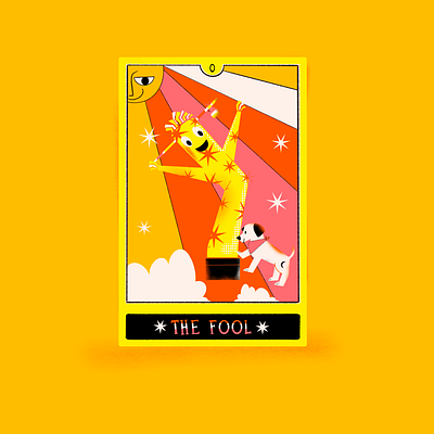 Tarot air dancers colorfull dancer digitalart dogs drawing drawlloween editorial editorial illustration flat halloween illustration inflatable procreate art spooky tarot tarot card tube man vector