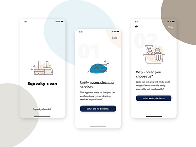 Squeaky clean-onboarding app design onboarding ui ux
