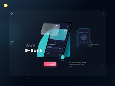 G-bank landing page design download page finance financial app landing landing page landing page design mobile banking mobile banking app page design ui ui ux design ux website design