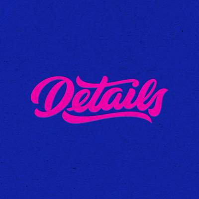 Details lettering script texture