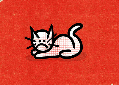 Retro Sad Cat california cat design icon illustration logo logo design pentool retro sacramento stockton vector