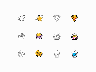 Food & Drink Icons alamo drafthouse branding drinks food icons vector