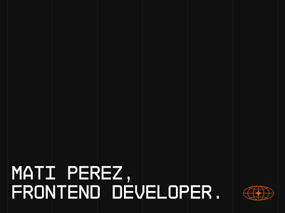 Mati Perez - Website brand branding dark design hero space ui web website
