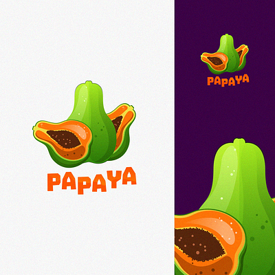 papaya logo animation branding coreldraw design design art ilustration ilustrator logo sketch vector