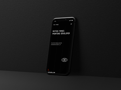 Mati Perez - Mobile brand dark dark ui design hero minimal mobile mobile design ui website