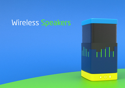 Wireless Speakers autodesk design illustration industrialdesign keyshot productdesign