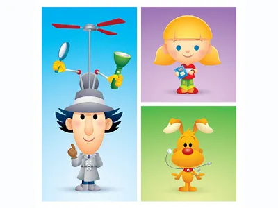 Go Gadget GO adobe illustrator character design cute illustration jerrod maruyama jmaruyama kawaii vector