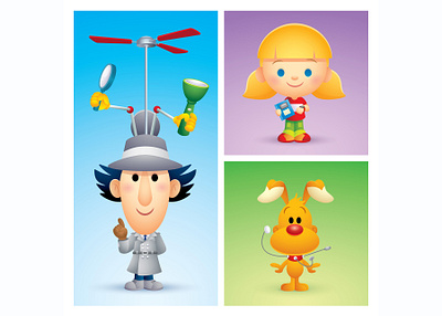 Go Gadget GO adobe illustrator character design cute illustration jerrod maruyama jmaruyama kawaii vector